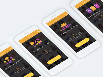 Bartr app - onboarding android app ios mobile onboarding ui ux