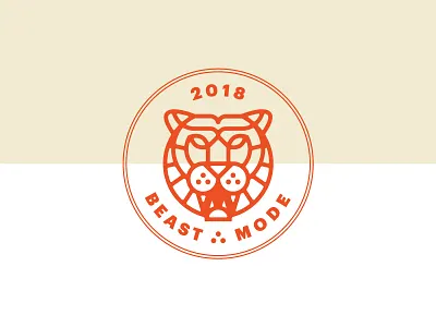 Beast Mode badge patch stamp tiger