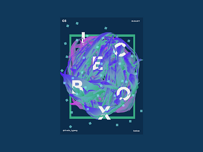 Ice Box 365 posters a poster a day baugasm blue design graphic design ice motion posters thodatypesy