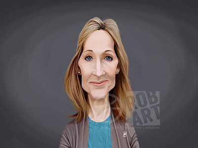 J K Rowling author book caricature celebrity fantasy harry potter j.k.rowling literature novel scifi wizard writer