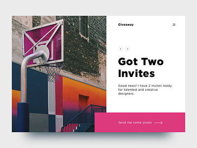 Got Two Invites 2xinvite community draft dribbble giveway invitations invite prospect