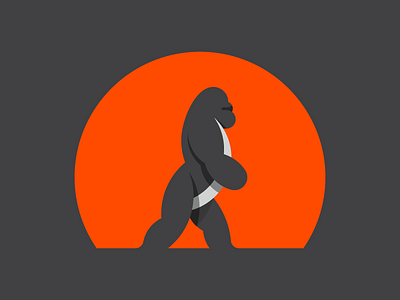 Gorilla_v1 animal animal logo ape ape logo gorilla gorilla logo logo monkey monkey logo negative space logo shibu
