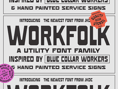 Workfolk - A Vintage Utility Font