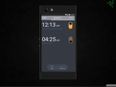 Alarm Dark UI - Radial Interaction alarm interaction design principle sketch ui ux