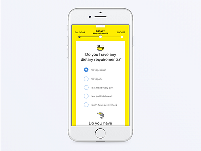 3 step process dietary food mobile preferences