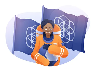 Inspiration: Planet Earth Flag by Oskar Pernefeldt astronaut branding earth flag goal illustration inspiration marketing motivation plan space zajno