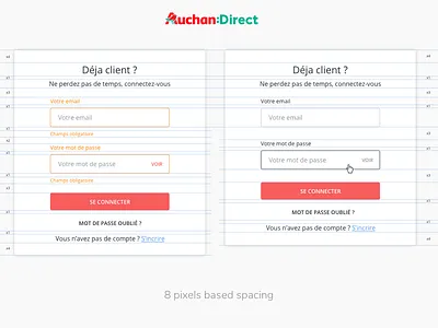 Auchan:Direct 8px spacing based auchandirect interface spacing ui
