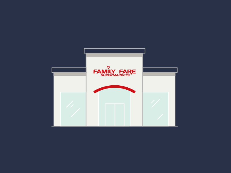 Store Illustration animation building icon illustration motion retail store