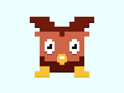 8-bit Owl 8 bit 8 bit emoji animal owl retro