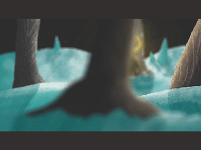 Lemonly Clubhouse animation forest lemon lemonly michael mazourek mike mazoo neon neon light painting snow trees winter