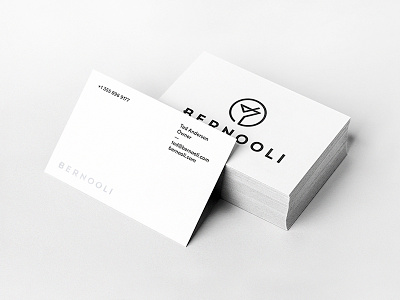 Bernooli alcohol badge branding business card cocktail drink logo print stationary typography