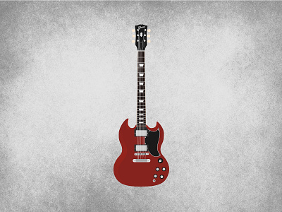 Thunderstruck acdc angus young gibson guitar guitar illustration illustrator rock n roll sg guitar vector