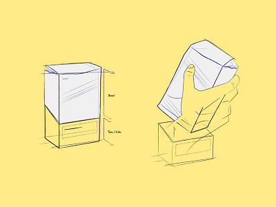 Packaging Coffee Concept banana coffee concept hand holding nicaragua sketch yellow