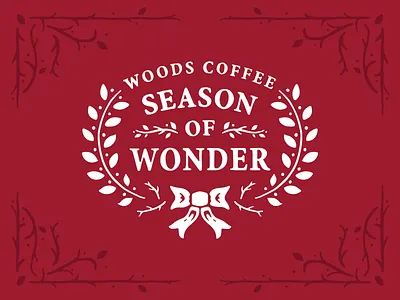 Season Of Wonder badge branding christmas hand drawn logo season of wonder wreath