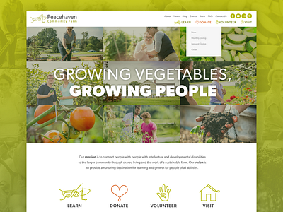 Community Farm collage custom farm homepage icons web