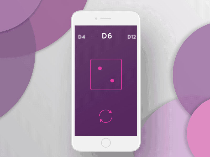 Dice Roll App app first shot generator rapidfire simple sketch ui