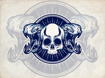skull and snake
