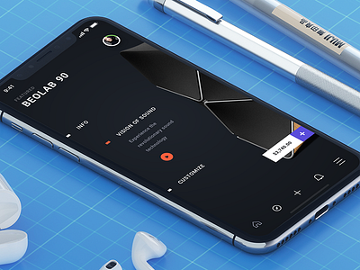 Featured Product blueprint dark ios iphonex minimal mockup psd sketch ui ux