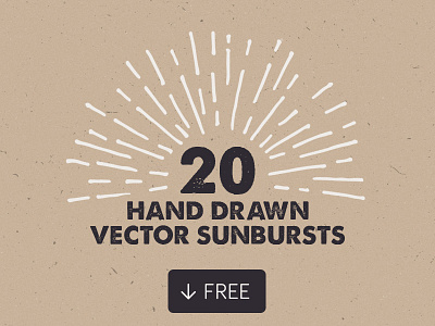 20 Free Hand Drawn Vector Sunbursts badge decorative light ray logo retro sunburst vintage