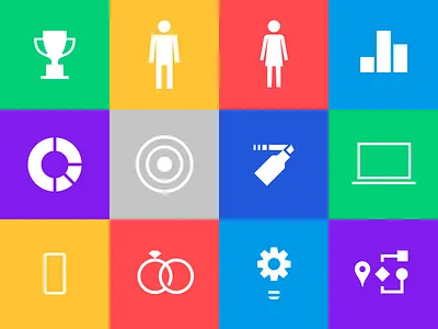 Icon Set 1 color business icons library set simple