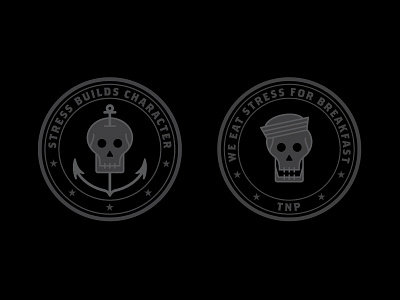 Partnership Challenge Coin Concept 2 all black anchor challenge coin coin eat navy partnership skull stars stress