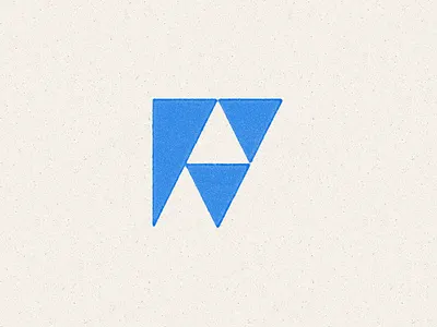 R logo emblem geometric logo monogram r triangles