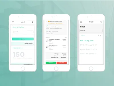 Order Management System - Ring clean ui mobile omnichannel oms design order management design responsive retail ui user experience user interface ux web app