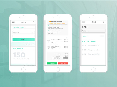 Order Management System - Ring clean ui mobile omnichannel oms design order management design responsive retail ui user experience user interface ux web app