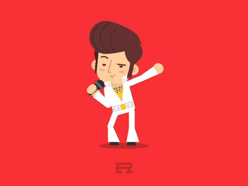 The King animate dance elvis elvispresley elvistheking faces king pelvis rockandroll sing theking