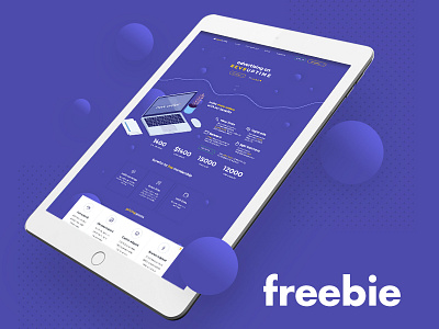 Freebie - landing page advertising free free psd freebbble fribbble landing minimal ui ux website templates