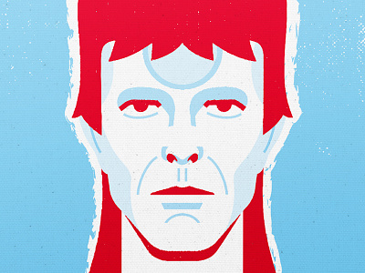 Ziggy Bowie bowie david bowie face flat design illustration music portrait vector