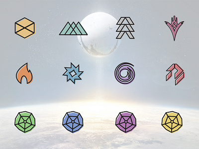 Destiny Icon Set designer destiny gamer gaming graphicdesigner hunter icon icondesign iconset titan warlock