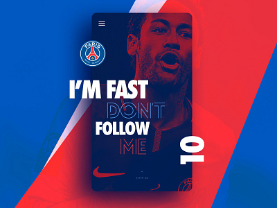 Neymar app art card football interface mobile neymar profile psg soccer