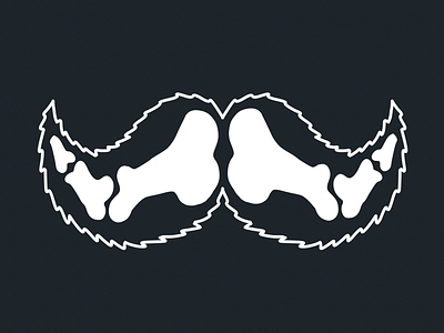 Mustache Bones drawings funny illustration mustache xray