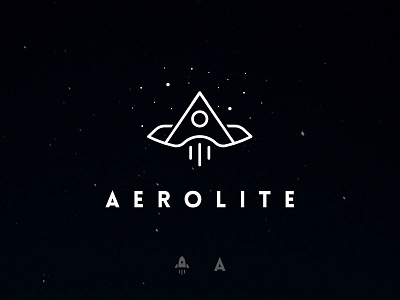 Aerolite Logo aero lines minimal night rocket speedlines stars