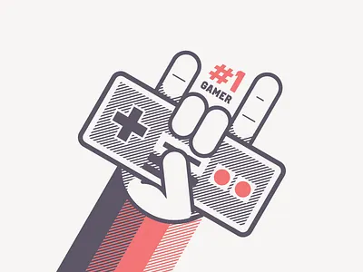 Vintage Controller - NES controller finger flat foam nes nintendo stripes