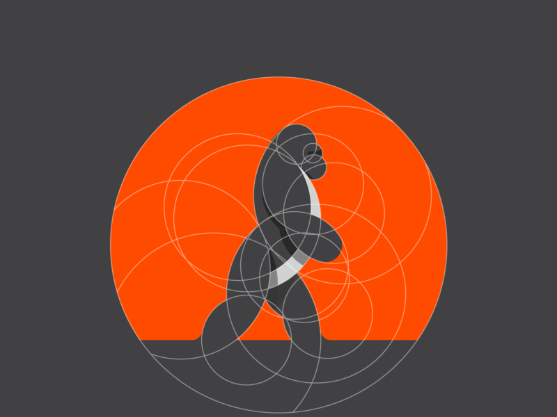 Gorilla Grid! animal animal logo ape ape logo gif gorilla grid logo logo grid monkey monkey logo negative space logo