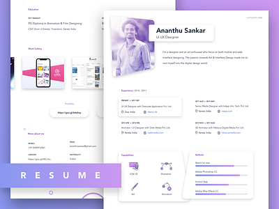 Resume design curriculum vitae layout cv design designer cv portfolio resume