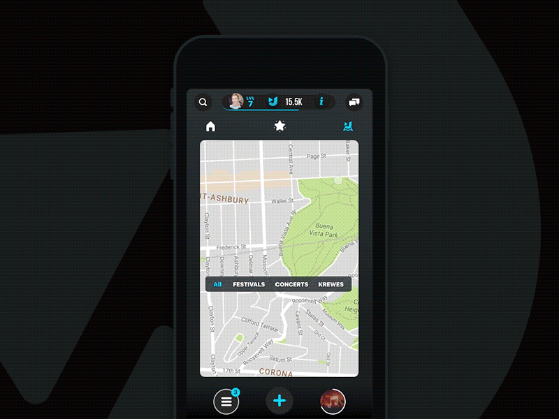 Map Animation android cards categories concerts detail views detailed screens iphone map mobile music navigation