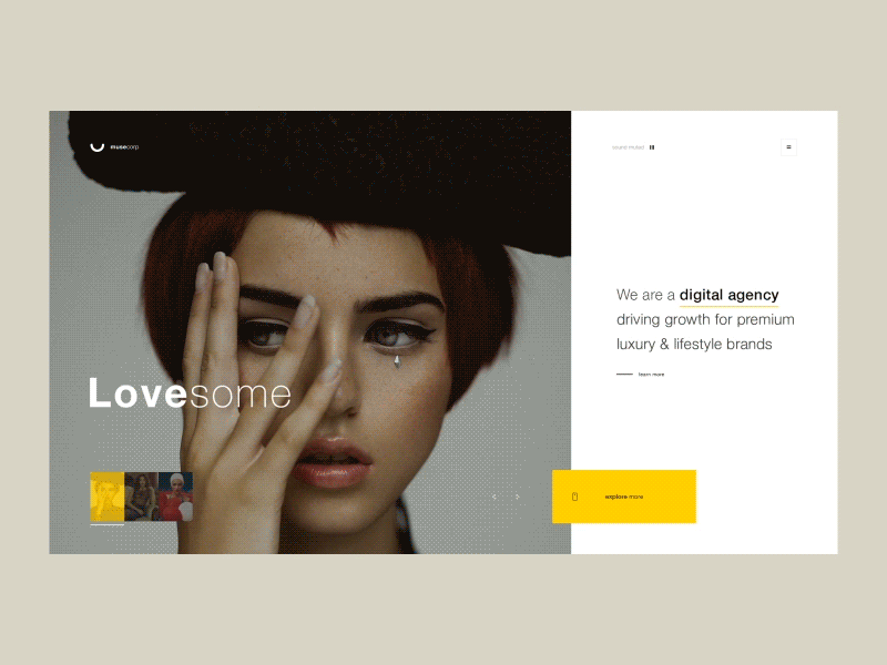 Musecorp - 18 design inspiration interaction lookbook portfolio portfolio ui transition ui