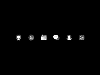 Black&White Gradient Icons icons