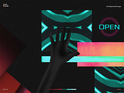 The Hand abstract challenge circle colour geometry gradient hand illustration noise open shape silhouette