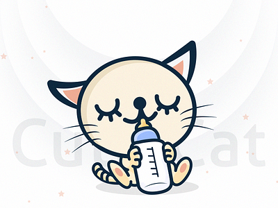 Cute Cat illustration vector