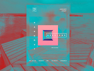 Hangout Sessions - New Season color design flyer freelance graphic music poster type typography