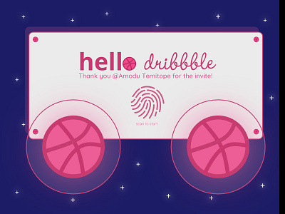 Hello dribbble! dribbble finger print first shot hello dribbble illustration wheel