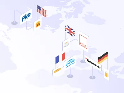 Brand mapworld brand drapo england flags france germany icons isometric map symbole usa world