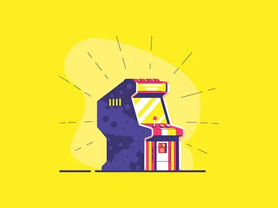Arcade arcade bright console games games graphic design illustration joystick retro