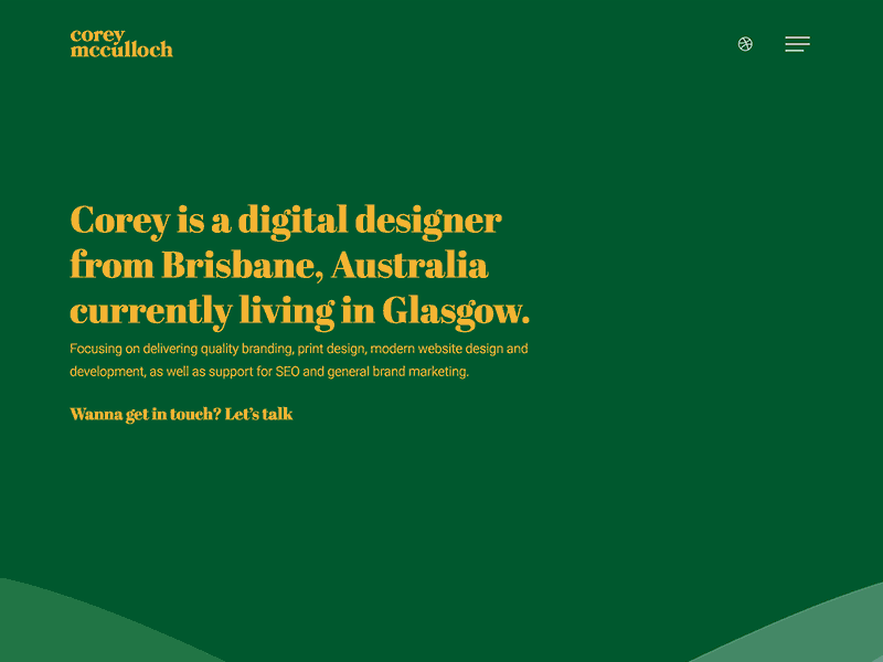 Corey Website self brand ui ux web design website