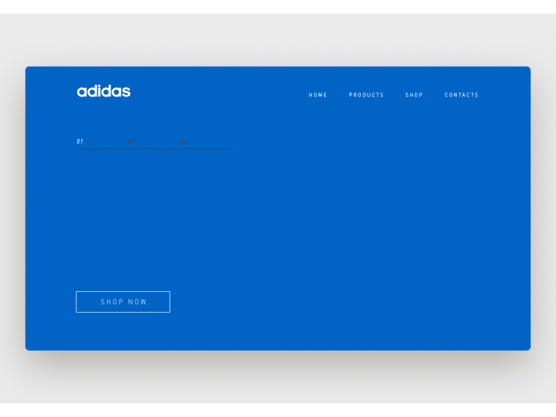 Slider adidas kicks motion shoes shop site slide slider superstar ui ux web