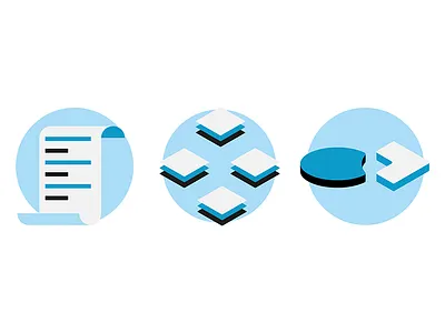 web icons blue data flat icons it vector website